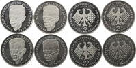 Bundesrepublik Deutschland 4 x 2 DM 2 D-Mark Kursmünzen Kurt Schumacher - kompletter Jahrgang -