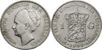 Niederlande 1 Gulden Wilhelmina - Kursmünze (1922-1945) -