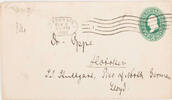USA, Hoboken, New Jersey Brief L.L. Stuttgart, Pier of North German Lloyd, Briefmarke 2 Cents -