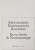 Bern Literatur Schweizerische Numismatische Rundschau - Band 55 -