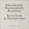 Bern Literatur Schweizerische Numismatische Rundschau - Band 60 -