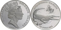 Salomonen 10 Dollars Elizabeth II. (1952-2022) - gefährdete Tierwelt - Salzwasserkrokodil -
