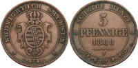 Sachsen, Albertinische Linie 5 Pfennige Johann I. (1854-1873) - Kursmünze (1862-1869) -