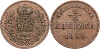 Schwarzburg-Rudolstadt 1/4 Kreuzer Friedrich Günther (1807-1867) - Kursmünze (1857-1866) -