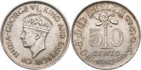 50 Cents 1942 Ceylon Georg VI. (1936-1952) - Kursmünze ss-vz