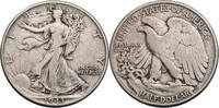 USA 1/2 Dollar Walking Liberty Half Dollar - Kursmünze (1916-1947) -