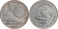 Mexiko 50 Pesos Auf die Fussball-Weltmeisterschaft 1986 in Mexiko -