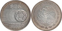 Mexiko 25 Pesos Auf die Fussball-Weltmeisterschaft 1986 in Mexiko -