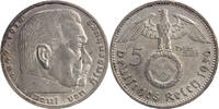 Drittes Reich 5 Reichsmark Hindenburg - Kursmünze (1936-1939) -