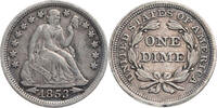 USA Dime Seated Liberty Dime - Kursmünze (1853-1855) with Arrows -