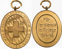 Weimarer Republik, Bayern Tragbare Medaille Bayer-Landes-Verein vom Roten-Kreuz für Verdienste im Kriege 1914-18 -