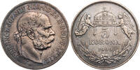 Ungarn 5 Korona (Corona) Franz Josef I. (1848-1916) - Kursmünze (1900-1909) -