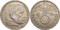 Drittes Reich 5 Reichsmark Hindenburg - Kursmünze (1936-1939) -