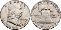 USA 1/2 Dollar Franklin Half Dollar - Kursmünze (1948-1963) -