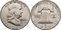 USA ½ Dollar Franklin Half Dollar - Kursmünze (1948-1963) -