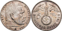 Drittes Reich 5 Reichsmark Hindenburg - Kursmünze (1936-1939) -