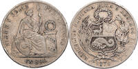 Peru 1 Sol Kursmünze (1864-1916) -