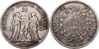Frankreich, 3. Republik 5 Francs Herkulesgruppe - Kursmünze (1870-1889) -