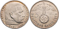 Drittes Reich 5 Reichsmark Hindenburg - Kursmünze (1936-1939) -