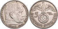 Drittes Reich 5 Reichsmark Hindenburg - Kursmünze (1936-1939) -