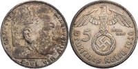 Drittes Reich 5 Reichsmark Hindenburg - Kursmünze (1936-1939) -