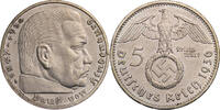 Drittes Reich 5 Reichsmark Hindenburg - Kursmünze (1936-1939) -