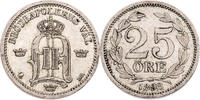 25 Öre 1898 EB Schweden Oskar II. (1872-1907) - Kursmünze (1880-1905) vz