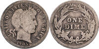USA 1 Dime Barber Dime - Kursmünze (1892-1916) -