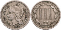 USA 3 Cents Three Cent Nickel -