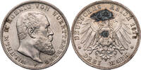 Kaiserreich, Württemberg 3 Mark Wilhelm II. (1891 bis 1918) - Kursmünze (1908-1914) -