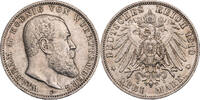 Kaiserreich, Württemberg 3 Mark Wilhelm II. (1891-1918) - Kursmünze (1908-1914) -