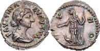 Römische Kaiserzeit Denar 170-175/6 n. Chr. Faustina II., Büste / IVNO, Iuno mit Patera, Szepter und