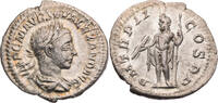 Römische Kaiserzeit Denar 223 n. Chr. Severus Alexander, Büste / Jupiter mit Blitzbündel und Szepter etwas rau, kl. Stempelfehler, sonst gutes ss