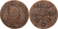 Frankreich, Königreich 1 Liard Ludwig XIV. (1643-1715) - Kursmünze (1655-1658) - Caen -
