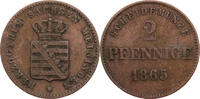 Sachsen-Meiningen 2 Pfennig Bernhard Erich Freund (1803-1866) - Kursmünze (1860-1870) -