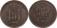 Schweden 5 &Ouml;re 1876 Oscar II. (1872-1907) - Kursm&uuml;nze (1874-1889) ss 10,00 EUR  zzgl. 5,00 EUR Versand