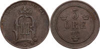 Schweden 5 &Ouml;re 1881 Oscar II. (1872-1907) - Kursm&uuml;nze (1874-1889) ss 12,00 EUR  zzgl. 5,00 EUR Versand