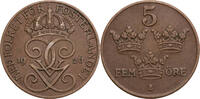 Schweden 5 &Ouml;re 1926 Gustav V. (1907-1950) - Kursm&uuml;nze (1909-1950) ss 10,00 EUR  zzgl. 5,00 EUR Versand