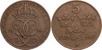Schweden 5 &Ouml;re 1934 Gustav V. (1907-1950) - Kursm&uuml;nze (1909-1950) ss 10,00 EUR  zzgl. 5,00 EUR Versand