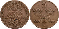 Schweden 5 &Ouml;re 1938 Gustav V. (1907-1950) - Kursm&uuml;nze (1909-1950) ss 10,00 EUR  zzgl. 5,00 EUR Versand