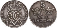 Schweden 5 &Ouml;re 1950 Gustav V. (1907-1950) - Kursm&uuml;nze (1942-1950) ss+ 10,00 EUR  zzgl. 5,00 EUR Versand