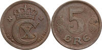 D&auml;nemark 5 &Ouml;re 1917 VBP Christian X. (1912-1947) - Kursm&uuml;nze (1913-1923)... 15,00 EUR  zzgl. 5,00 EUR Versand