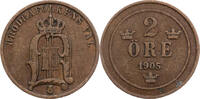 Schweden 2 &Ouml;re 1905 Oscar II. (1872-1907) - Kursm&uuml;nze (1877-1905) ss 10,00 EUR  zzgl. 5,00 EUR Versand