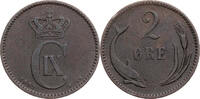 D&auml;nemark 2 &Ouml;re 1891 CS Christian IX. (1863-1906) - Kursm&uuml;nze (1874-1906)... 10,00 EUR  zzgl. 5,00 EUR Versand