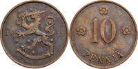 Finnland 10 Penni&auml; 1935 Kursm&uuml;nze (1919-1940) ss 10,00 EUR  zzgl. 5,00 EUR Versand