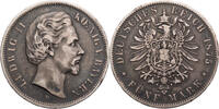 Kaiserreich, Bayern 5 Mark 1875 D Ludwig II. (1864-1886) - Kursm&uuml;nze (18... 90,00 EUR  zzgl. 5,00 EUR Versand