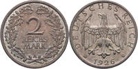 Weimarer Republik 2 Reichsmark 1926 A Kursm&uuml;nze (1925-1931) ss+ 20,00 EUR  zzgl. 5,00 EUR Versand