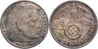 Drittes Reich 5 Reichsmark 1938 A Hindenburg - Kursm&uuml;nze (1936-1939) ss 35,00 EUR  zzgl. 5,00 EUR Versand