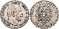 Kaiserreich, Preussen 5 Mark Wilhelm I. (1861-1888) - Kursmünze (1874-1876) -