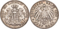 Kaiserreich, Hamburg 5 Mark Kursmünze (1891-1913) -